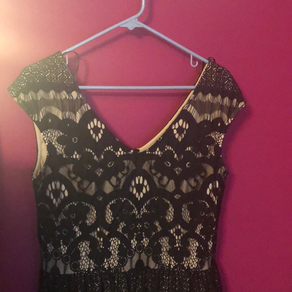 Black lace cocktail dress